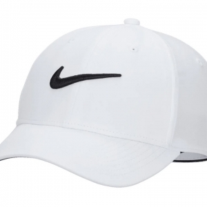 Structured Adjustable Golf Hat-White 